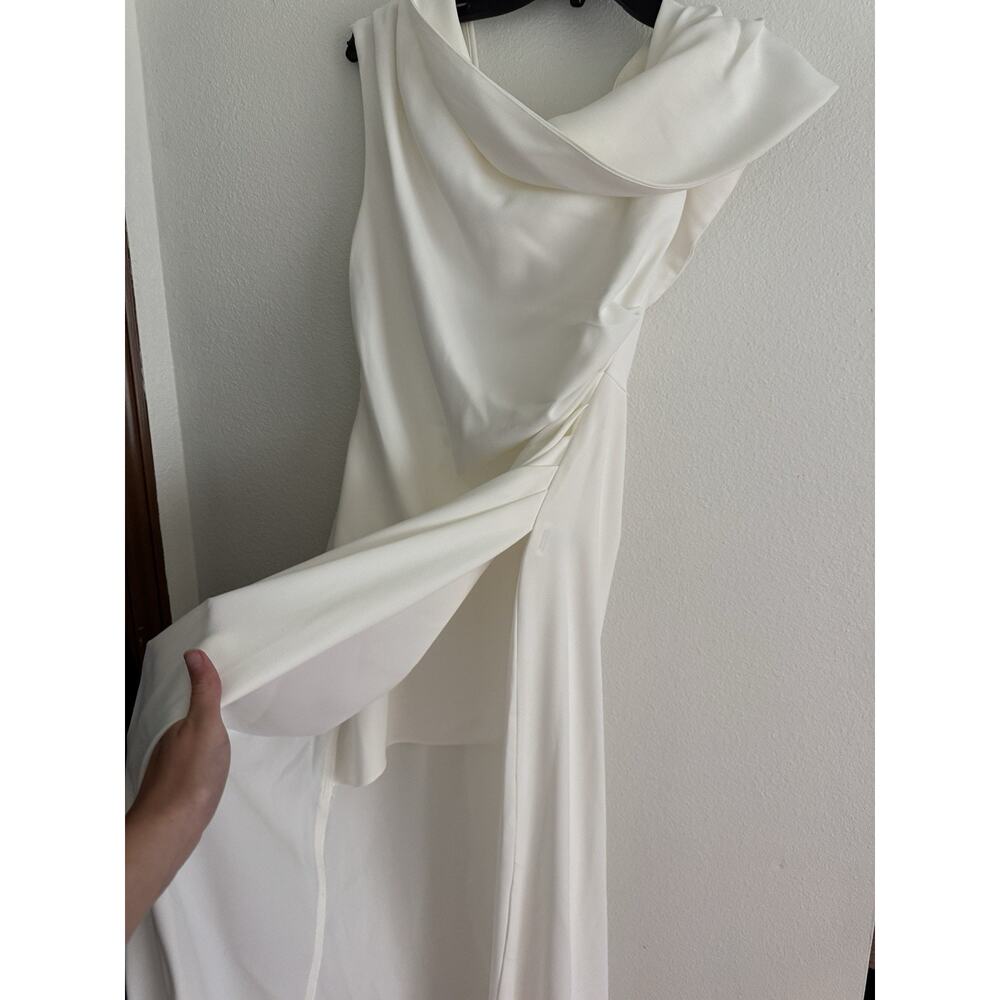 ELLIATT Isadora Ivory One Shoulder Women’s M Bridal Gown Maxi Dress - Picture 8 of 15